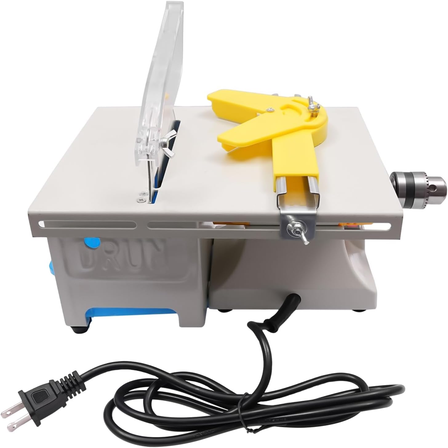 Table Saw Rock, Multifunction Mini Saw Woodworking Lathe Electric Polisher Grinder Cutter Jewelry Lapidary Saw for Cutting Rocks DIY Lapidary Equipment 0-10000r/min with Flexible Shaft