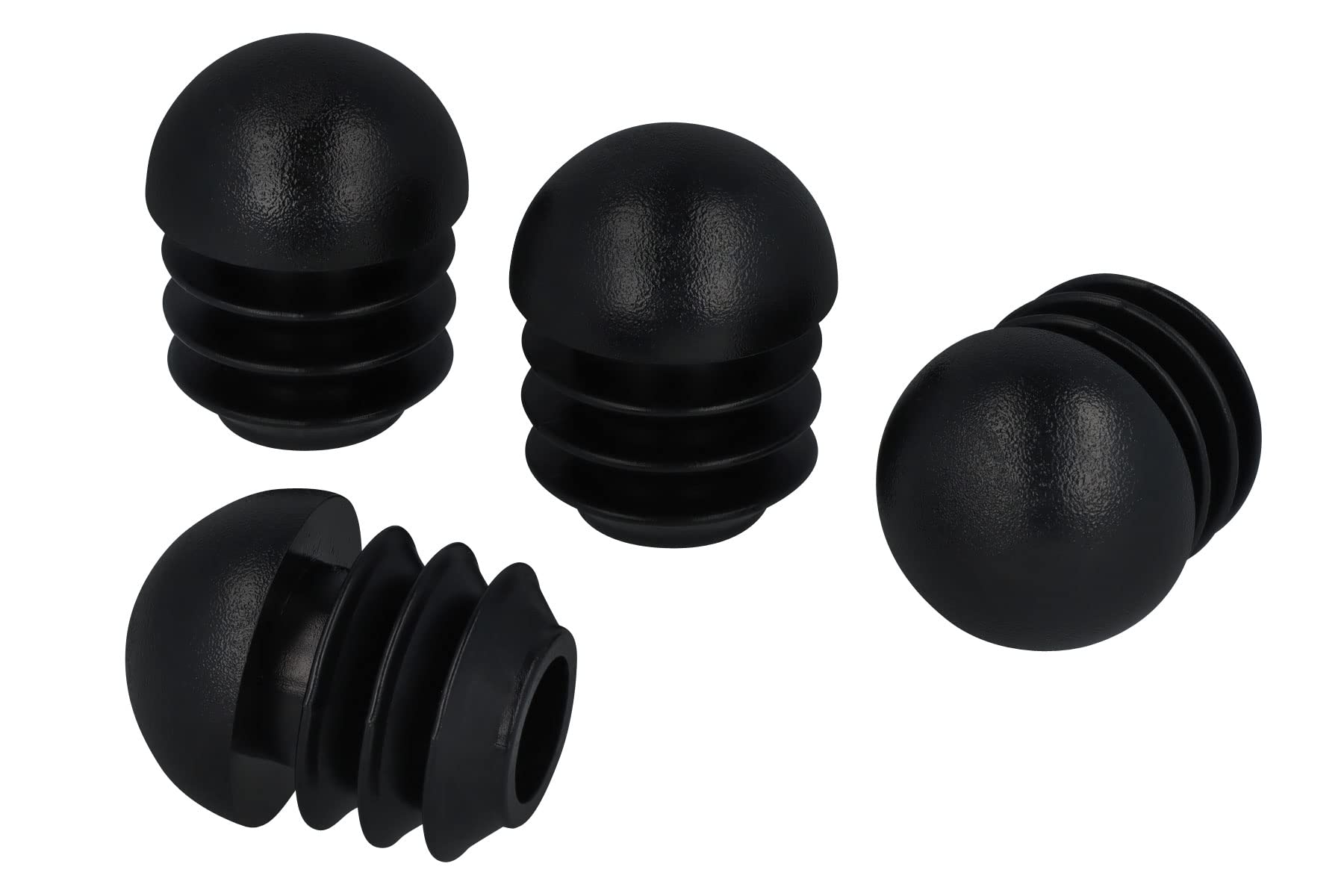 4 Tappi Lamellari Ovali Per Gambe Oblique In Plastica - Inclinazione 0-20°, Nero, 30x15 Mm - Foto 4