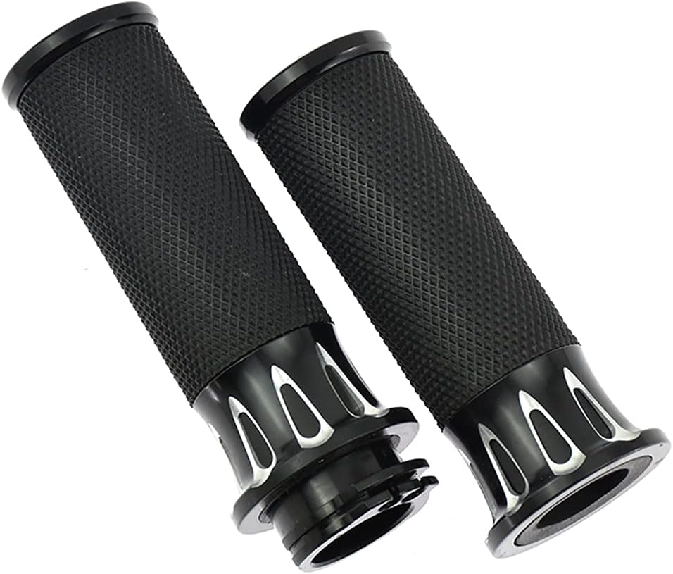 HDBUBALUS 1" 25mm CNC Handle Bar Grips Hand Grips Fit for Harley Touring Dyna Softail Sportster 883 1200 XL