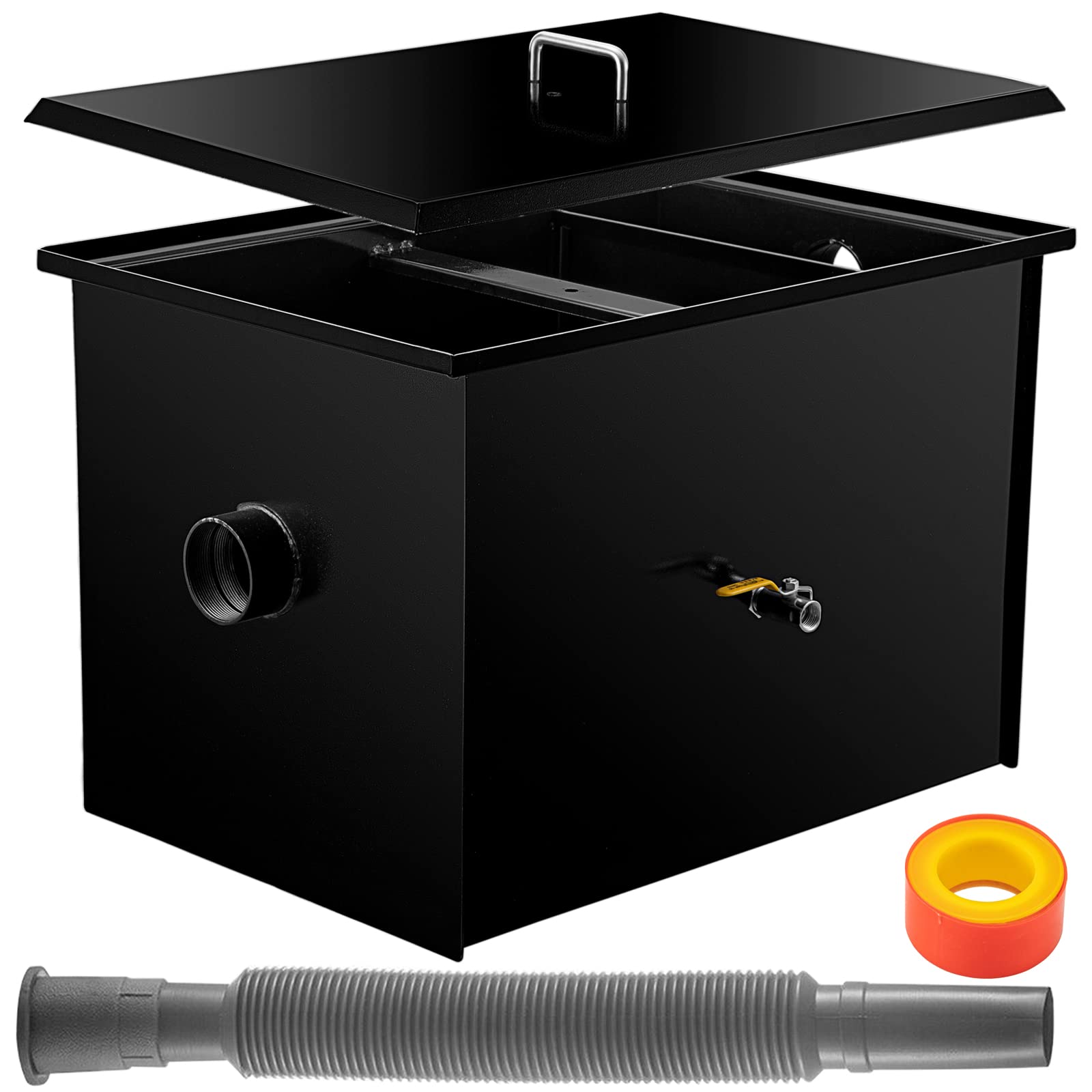 Buy VEVOR Commercial Grease Interceptor 20 LB, Carbon Steel Grease Trap