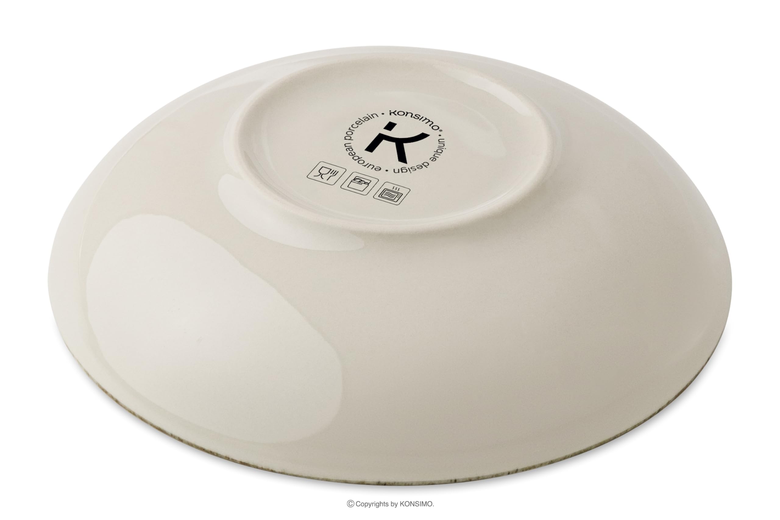 konsimo. Geschirr Set Kombi 6 Personen – Erato Teller Set Modern 18 Teilig – Tafelservice aus Hartporzellan - Service & Geschirrsets - Spülmaschinen - Service Set für Familie - Geschirr - Beige
