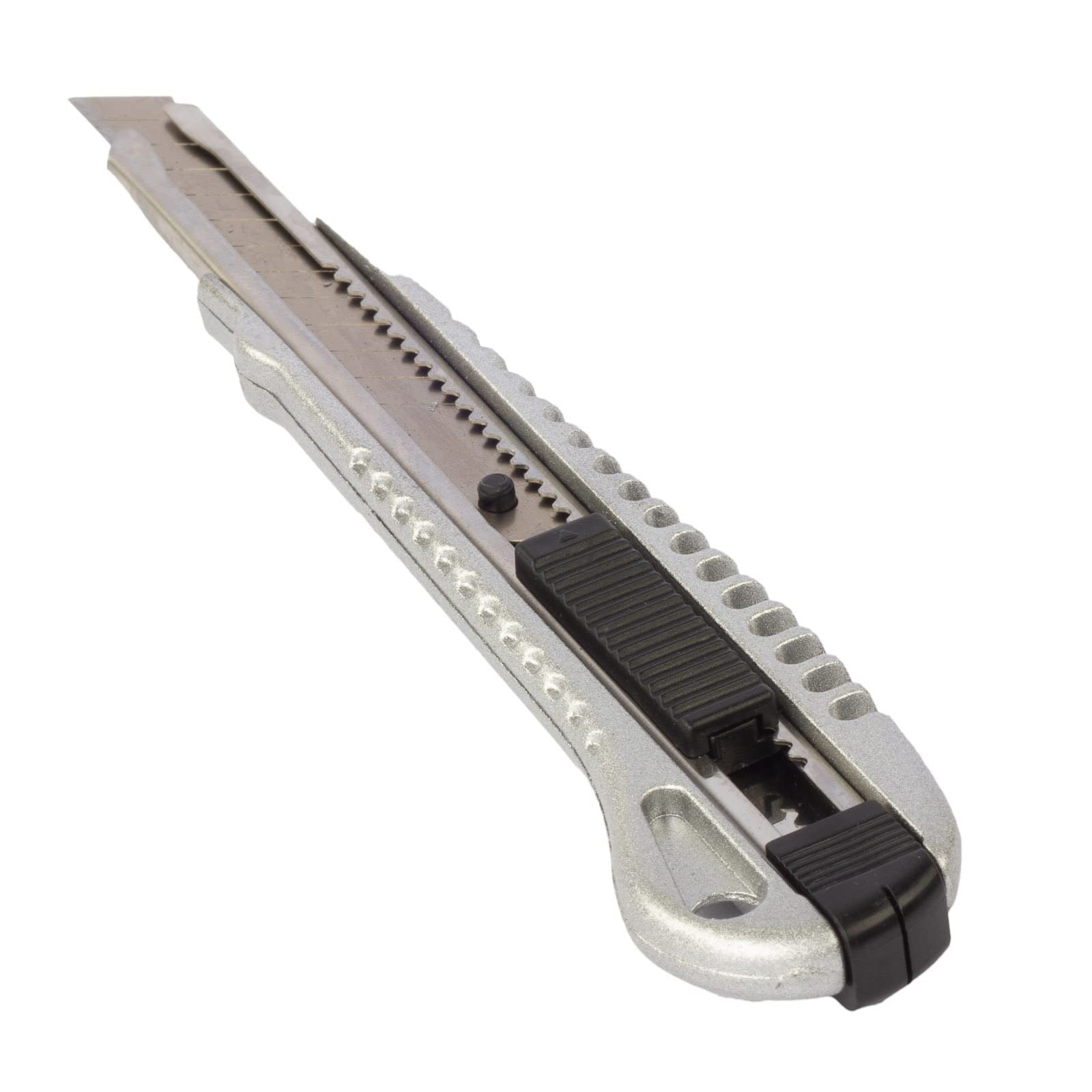 Julido Cuttermesser, 48 Stück, Teppichmesser für Profis, mit 9 mm Abbrechklinge, Arbeitsmesser aus Aluminium Druckguss, Mehrzweckmesser für Teppich, Karton, Basteln, leicht und präzise