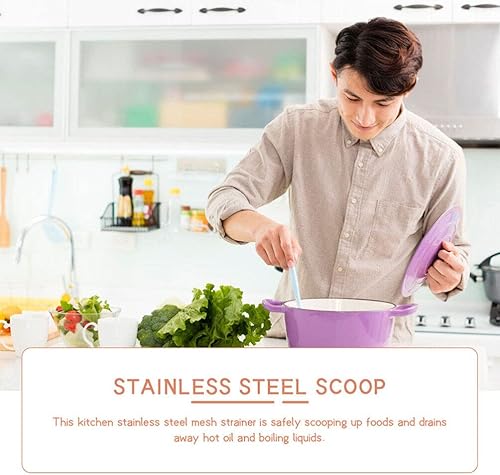 Miniatura 9 de Cesta de malla para pasta, de acero inoxidable, colador de fideos de araña, cuchara de espagueti, colador de alimentos para cocina, cesta para