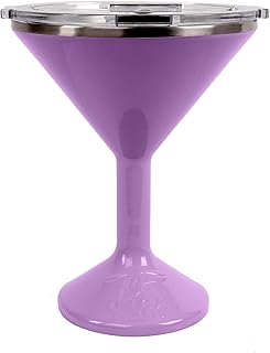 ORCA Tini 13oz Stainless Steel Martini Glass | Temperature Insulated Tumbler for Every Outdoor, Picnic, Poolside, Beach & Patio Party — Lilac
