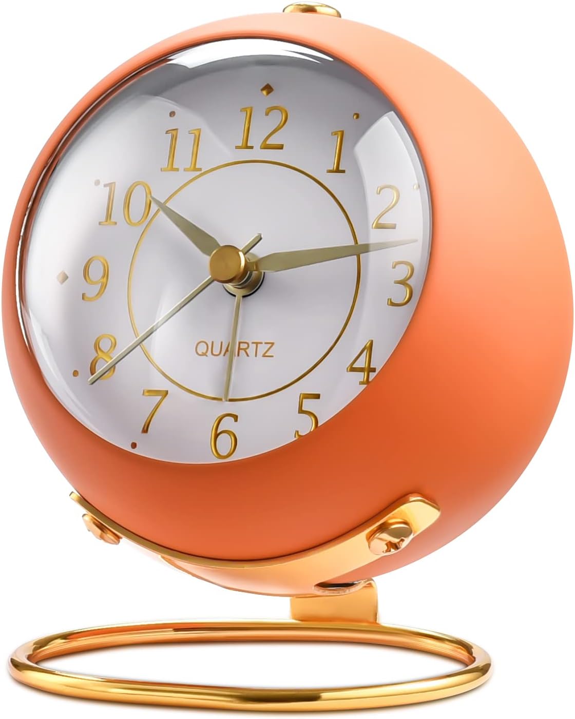 Amazon.com: Small Desk Clock for Table, Non Ticking Retro Analog ...