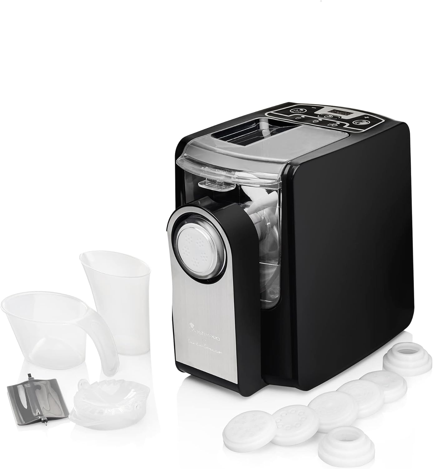 Masterpro PastiAmo Pasta Machine with all accessories laid out