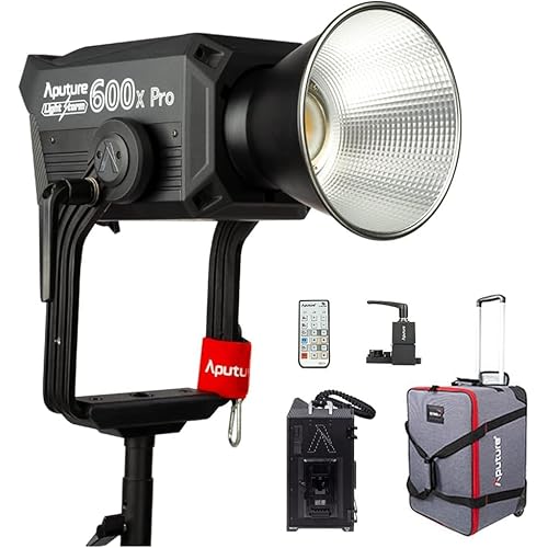 Aputure Light Storm LS 600x Pro Bi-color LED Video Light V-mount CCT 2700K~6500K, CRI & TLCI ≥96,Bluetooth App Control 9 Lighting FX for YouTube Stu