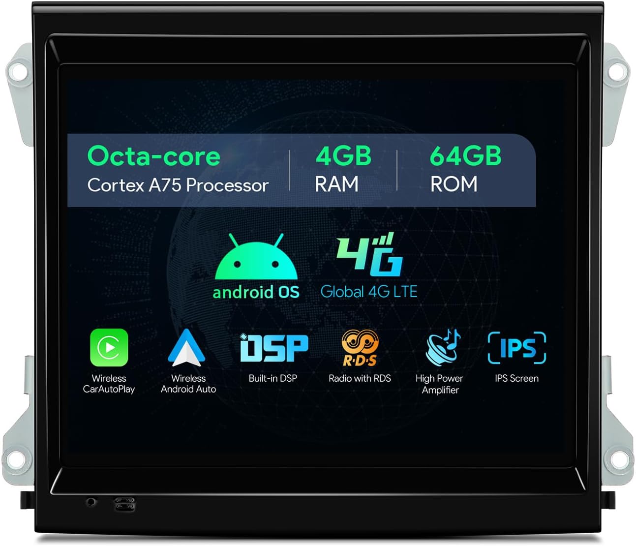 XTRONS 8.4 Inch Android 14 Car Stereo for Porsche Cayenne (2010-2016) with Optical Fiber Decoder, IPS Touch Screen 4GB+64GB Global 4G Car Radio GPS Navigation Support Wireless CarPlay Android Auto