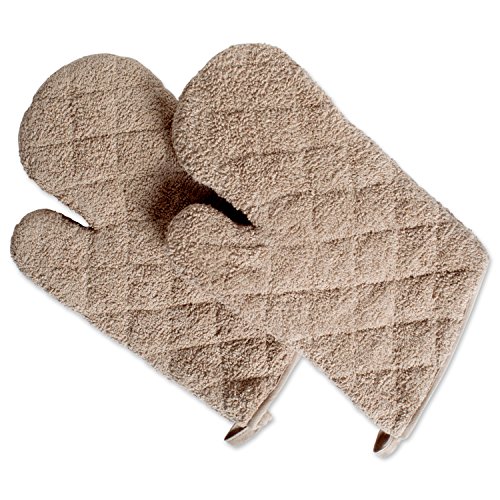 DII 100% Cotton, Quilted Terry Oven Set Machine Washable, Heat Resistant with Hanging
