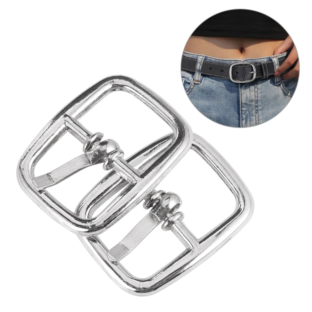 Lurrose 150pezzi Fibbia Per Cinture e Borse Accessori Fai Da Te Resistente e Durevole Argento
