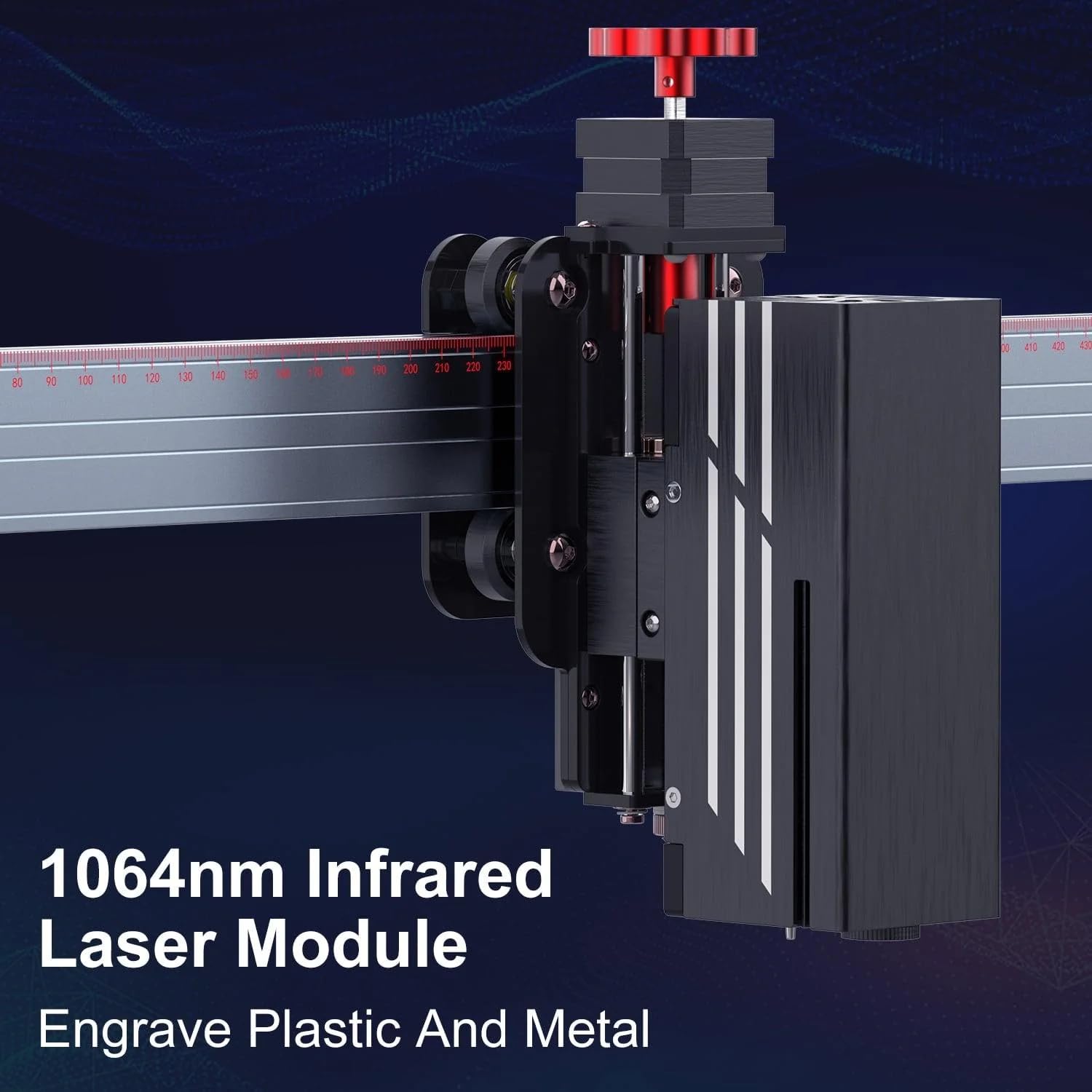 Twotrees Autofokus 1064nm głowica laserowa na podczerwień do grawerowania laserowego TS2, 0,03 mm x 0,03 mm, grawerunek laserowy DIY na tworzywie sztucznym i metalu
