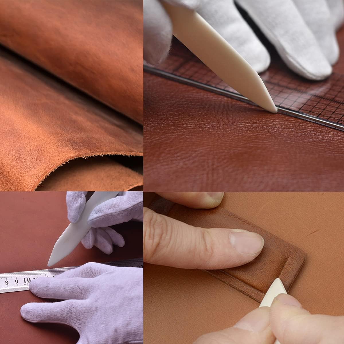 DEEDYGO 2 PCS Genuine Bone Folder Scoring Folding Creasing Origami Paper Creaser Crafting Scrapbooking Tool for DIY Handmade Leather Burnishing Bookbinding Cards and Paper Crafts (100% Cattle Bone) : Office Products