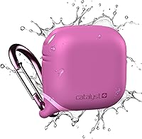 Vista 12 de Catalyst Funda impermeable para AirPods 4, protección contra caídas para Apple AirPods de 4ª generación con mosquetón, funda de silicona de carga