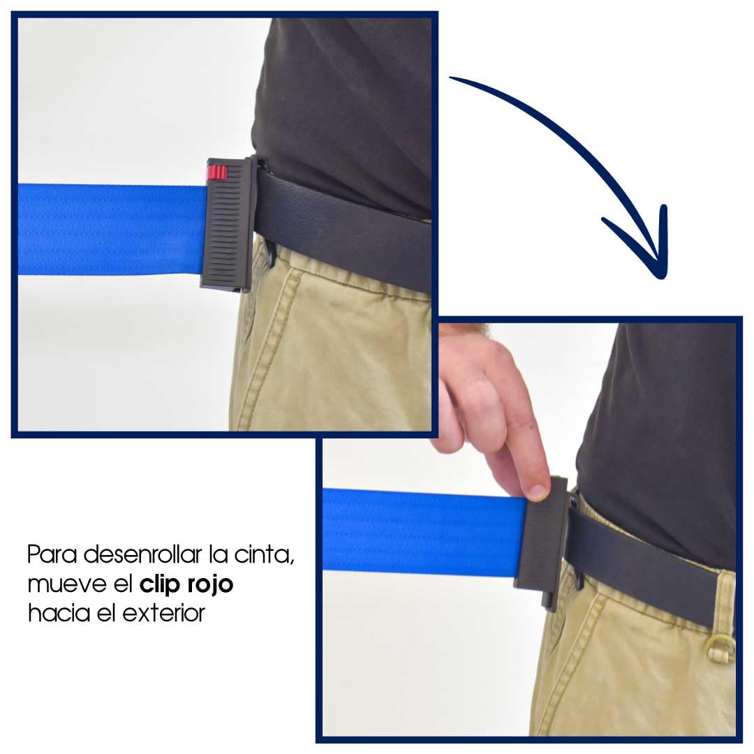 Danieli Store | Barrera de Pared Metálica de 3 Metros con Cinta y Clip Receptor | Barandilla Extensible con Cinta Retráctil | Barrera de Seguridad con Montaje a Pared (ROJO)