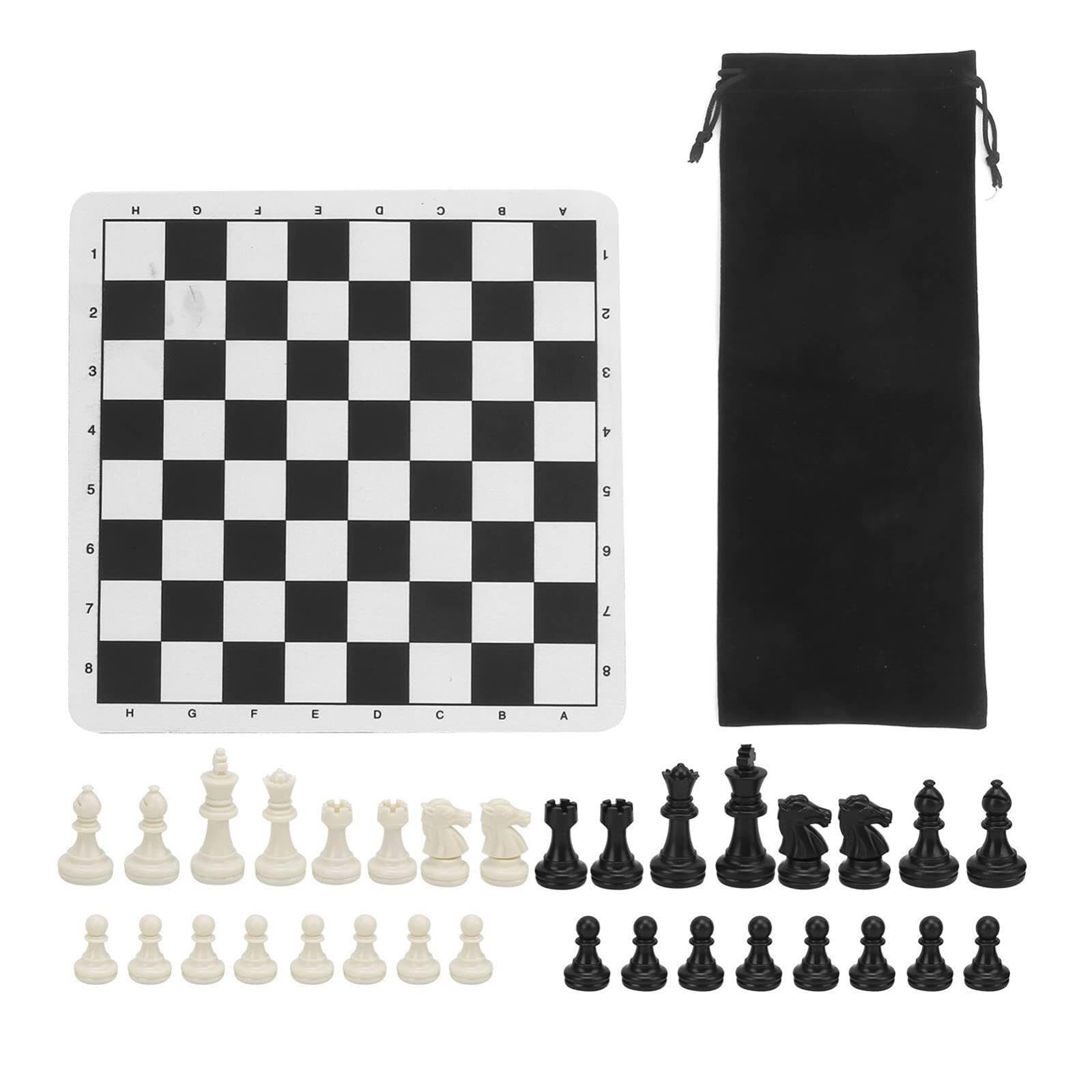 Set di scacchi standard internazionaleScacchiera in pelle | Portatile pieghevole e adatto for giochi e attività ricreative in famiglia all'aperto