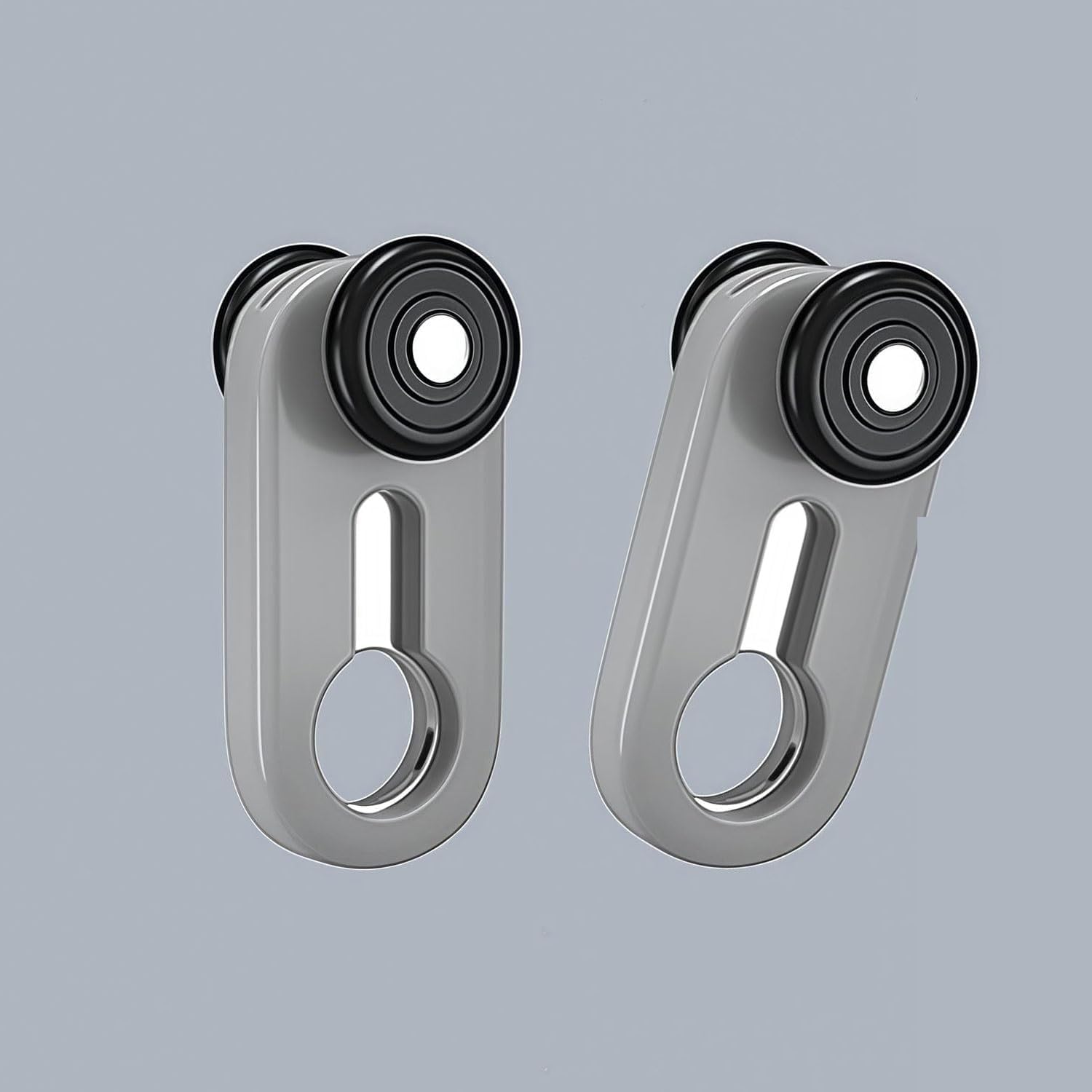 Curtain Tracks Pulley Mute Roller Black/White/Gray Heavy-Duty Curtain Rail Silent Pulleys(Black,80pcs)