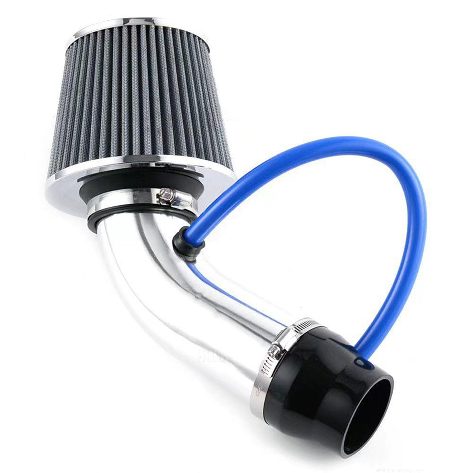 PWSVRDIQC Cold Air Intake Kit, for Hyundai Bayon Getz Ioniq IONIQ 5 Kona Santa FE 76mm Air Filter High Flow Aluminum Alloy Pipe Washable Reusable Induction Kit Air Intake Pipe