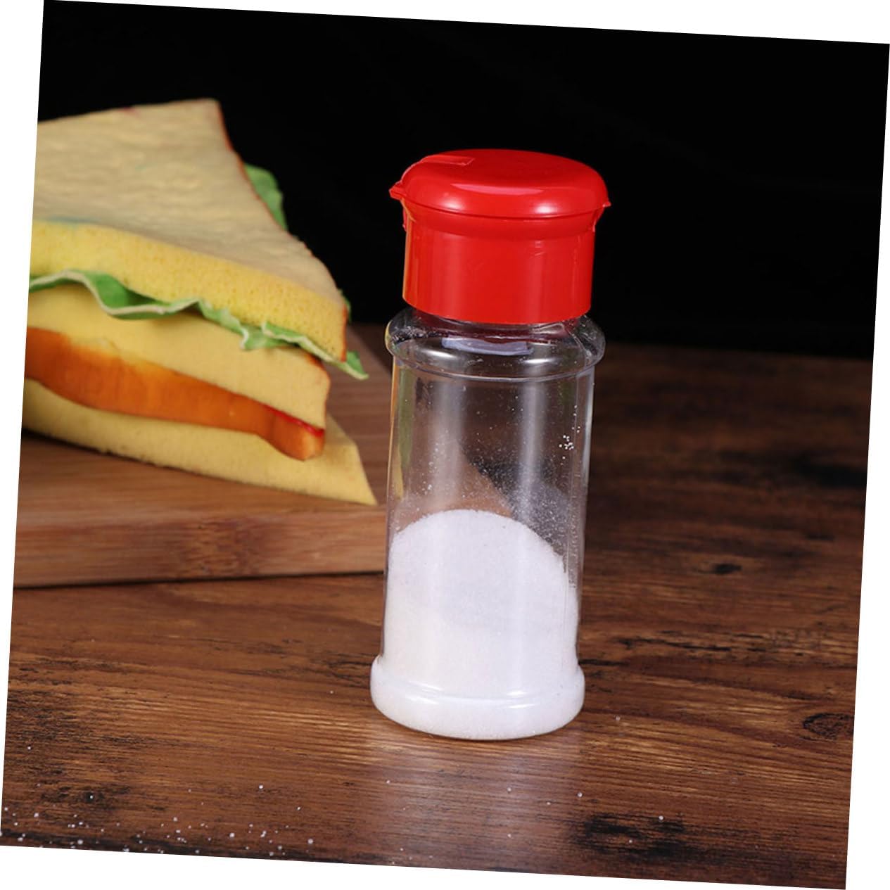 6pcs Pepper Shaker Pepperoncini Kitchen Supply Multipurpose Condiment Jar Pepper Jar Restaurant Sugar Container Salt and Pepper Dispenser Salt Jars Seasoning Plastic Red Castor