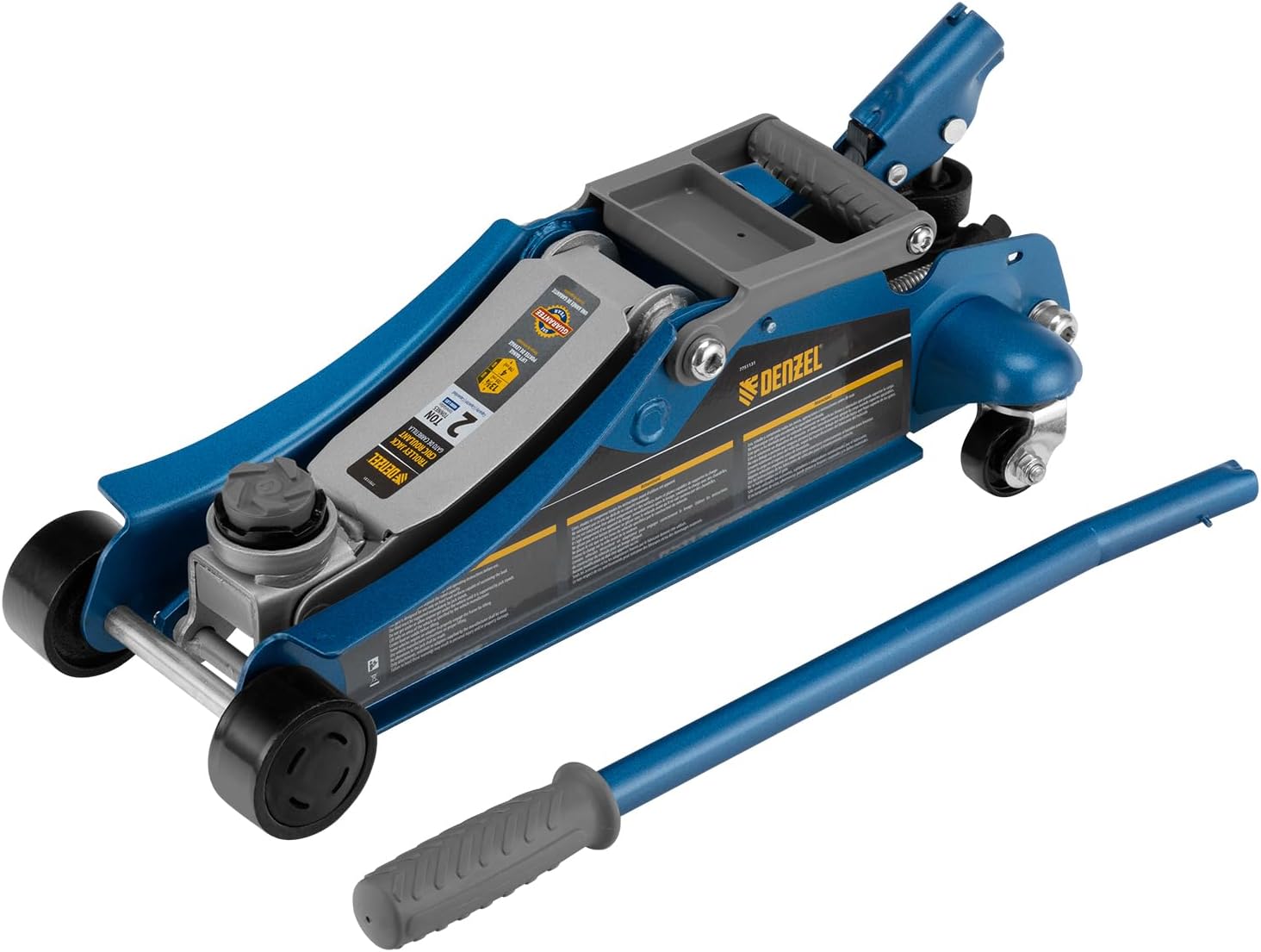 DENZEL 2-Ton Hydraulic Car Jack – Heavy Duty Trolley Jack with Portable Pump – 4–13.75 Inch Lift Range – Automotive Tools & Equipment for Car Repair and Maintenance