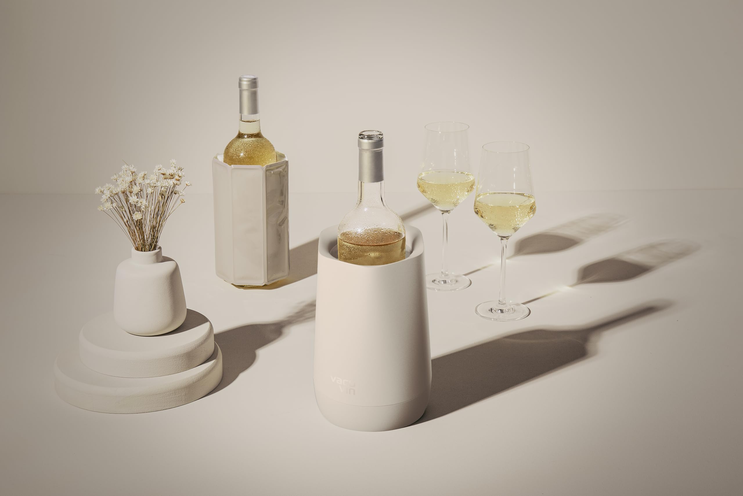 Amazon | Vacu Vin Hexo ワインチラー - 再利用可能 2インチ - 1本の