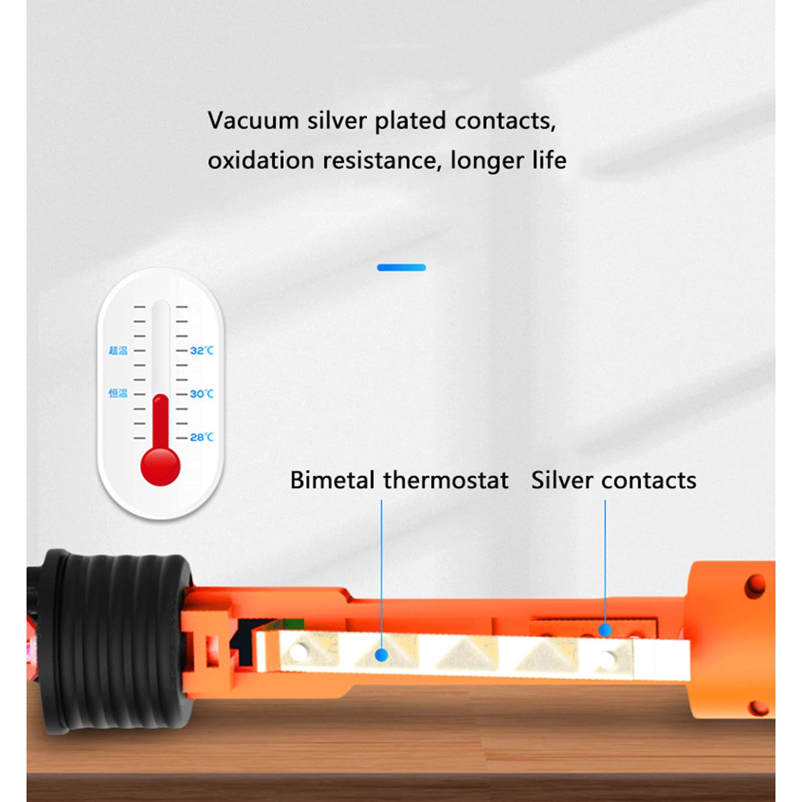 Termostato Automatico per Barra riscaldante Inverter per Acquario antideflagrante con termostato Esterno, 500 W