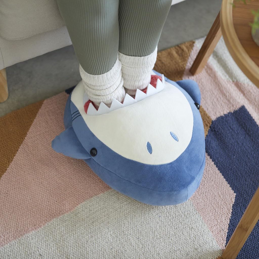 Balvi Scaldapiedi Sharky Colore Blu Uno squalo Si Mangia i Tuoi Piedi Poliestere 37x30x7 cm