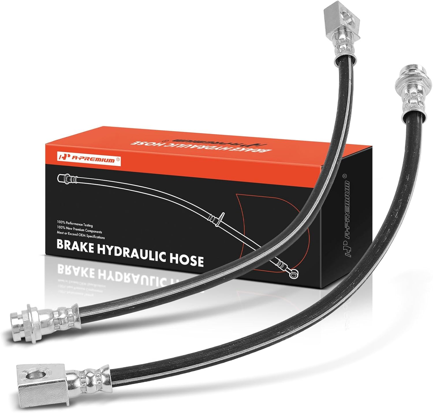 A-Premium Rear Side Brake Hydraulic Hose Compatible with Jeep Wrangler 2003 2004 2005 2006, With Lifted Suspension Only- Pack of 2