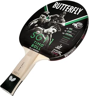 Butterfly SG11 - Bate de Tenis de Mesa, Color Negro y Rojo, uno