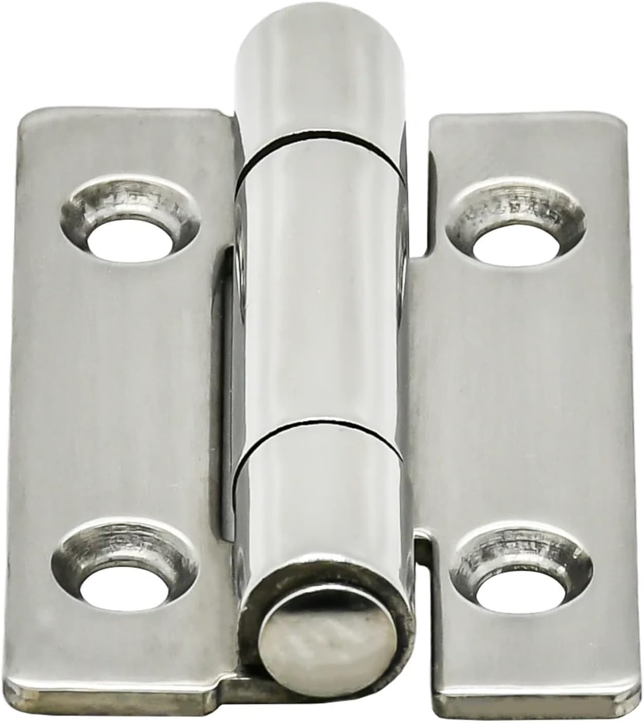 1pcs 4 Holes L32/35/50/60mm W37/50/60mm Stainless Steel Hinge Small Mini Butt Hinge for Jewelry Box Gift Makeup Box Wine Case(Barrel Polishing 50)
