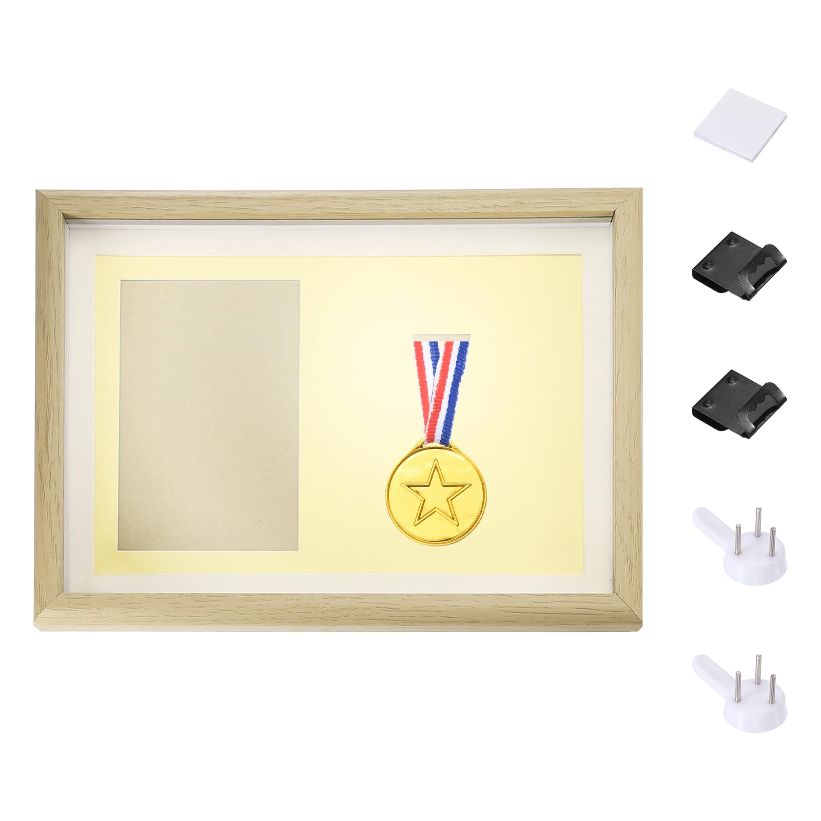 Boîte exposition médaille en bois blanc pour cadeau de compétition