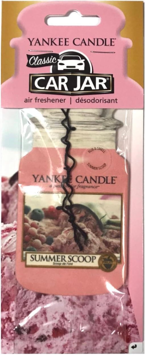 Yankee Candle Summer Scoop Classic Car Jar, Cardboard, Pink, M