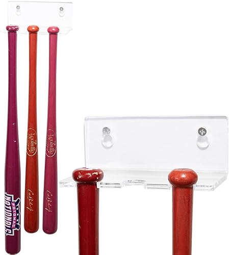 Miniatura 9 de Soportes de pared de acrílico transparente y soportes de exhibición para bates de béisbol