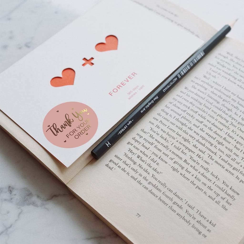 Seals Stickers Aoixbcuroc 500 Labels Per Roll Round Paper Pink Thank You For Your Order Stickers Wedding Handmade With Love Round Seal Labels Scrapbooking Package Office Products Choinkapoddrzwi Pl