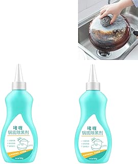 Magic Gel Cleaner for Pots and Pans - 150g Stainless Steel and Black Pot Bottom Cleaning Gel - Professional Grade Cookware Cleaner for Stubborn Stains and Burnt Residue Removal (2Pcs)