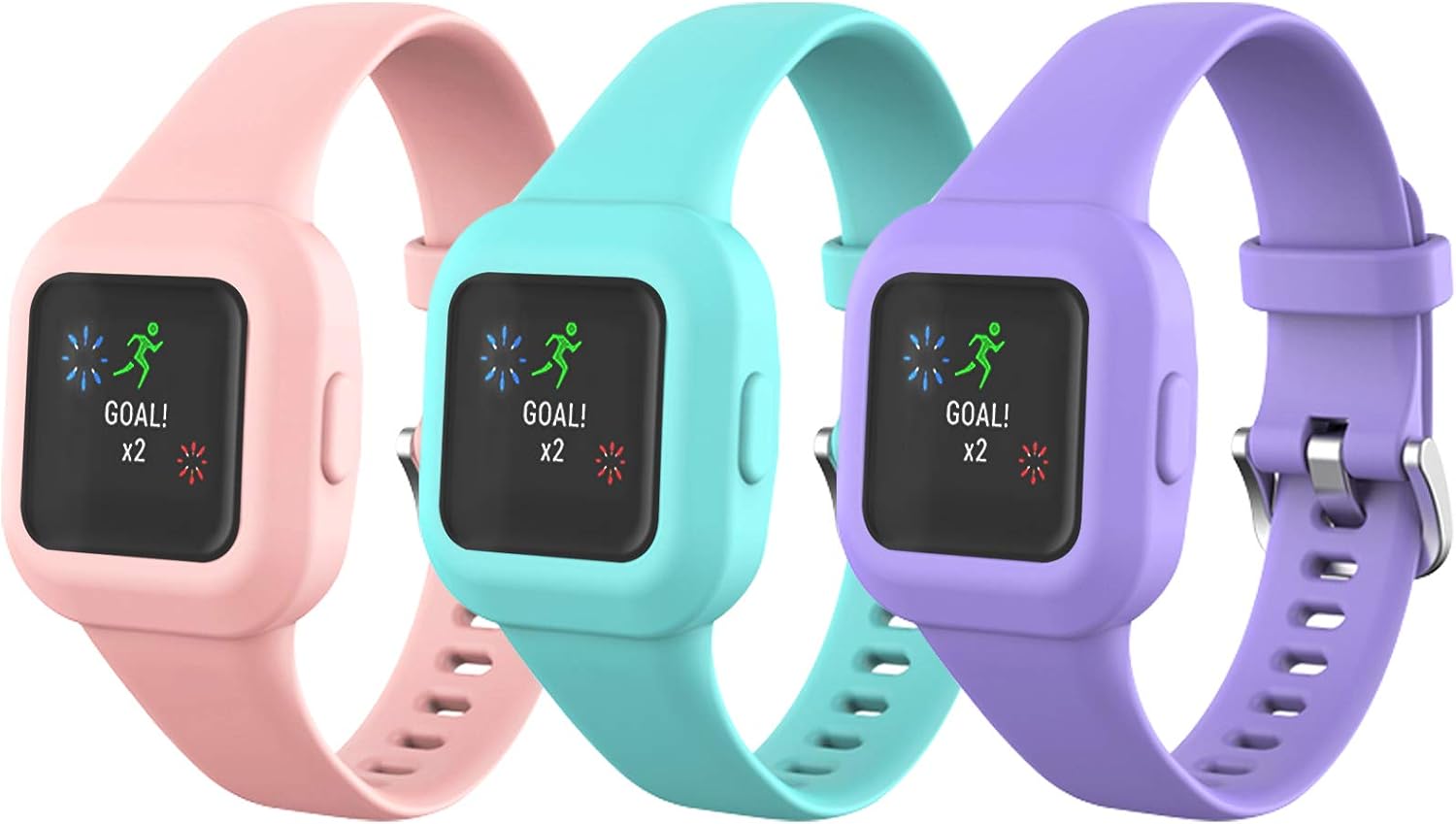 for Garmin Vivofit jr.3 Bands, Silicone Replacement Watch Bands Compatible with GarminFit jr.3 for Kids Boys Girls