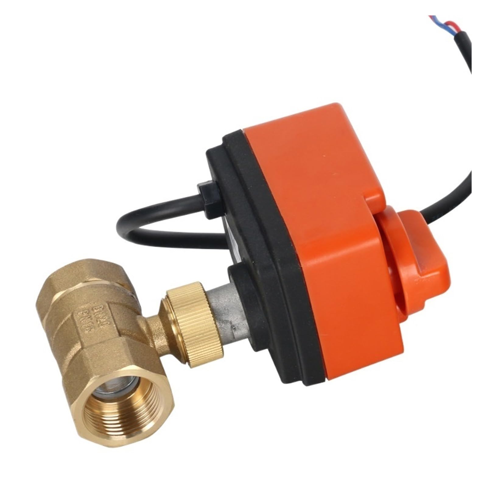 Válvula de bola 1/2" 3/4" 1" 2" Válvula de bola eléctrica de latón Válvula de bola motorizada Válvula de bola eléctrica de 2 cables con interruptor manual Piezas de válvulas de apertura y cierre de ai