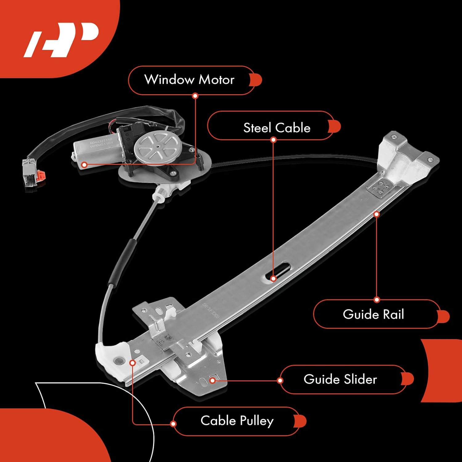 A-Premium Electric Power Window Regulator with Motor Compatible with Acura CL 2003-2003 Coupe, Front Left Driver Side