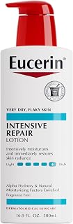 Eucerin Intensive Repair Body Lotion for Very Dry Skin: 24Hr Hydration, AHA Exfoliation, Fragrance-Free, Paraben-Free, 16.9oz