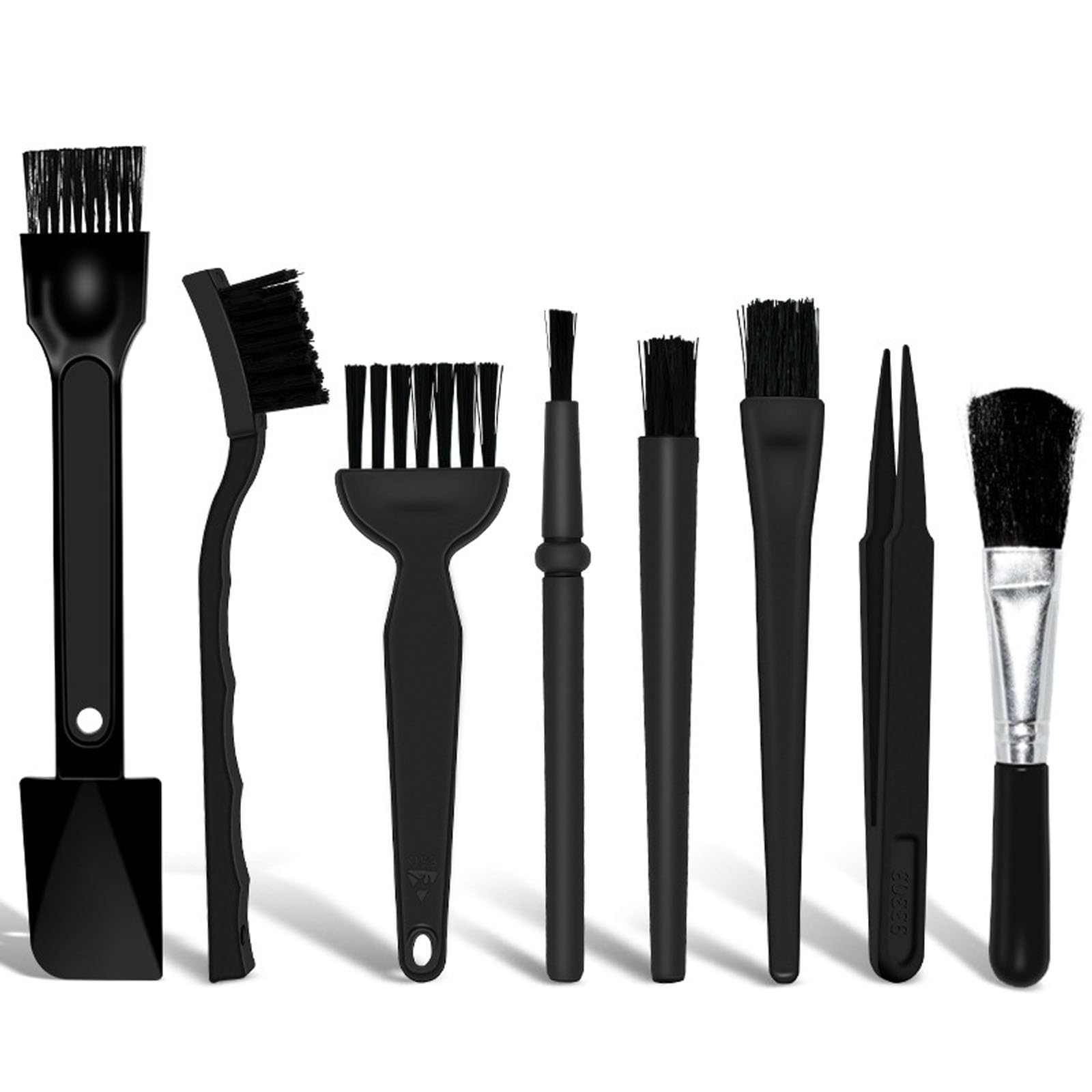 8 Pcs Anti Static Cleaning Brushes Set, ESD Safe Keyboard Cleaner Kit with Nylon Bristles, Mini Dust Removal Brushes for Computer Laptop Motherboard Camera Circuit Board Electronics Repair Tools
