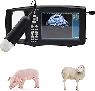Handheld Veterianry Ultrasound Machine,Vet Digital Portable B-Ultra Sound Scanner Machine,Multi-Function Full-Color HD Pla...
