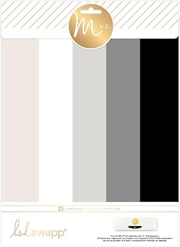 American Crafts Heidi Swapp MINC 20 Piece Neutrals Paper Pack