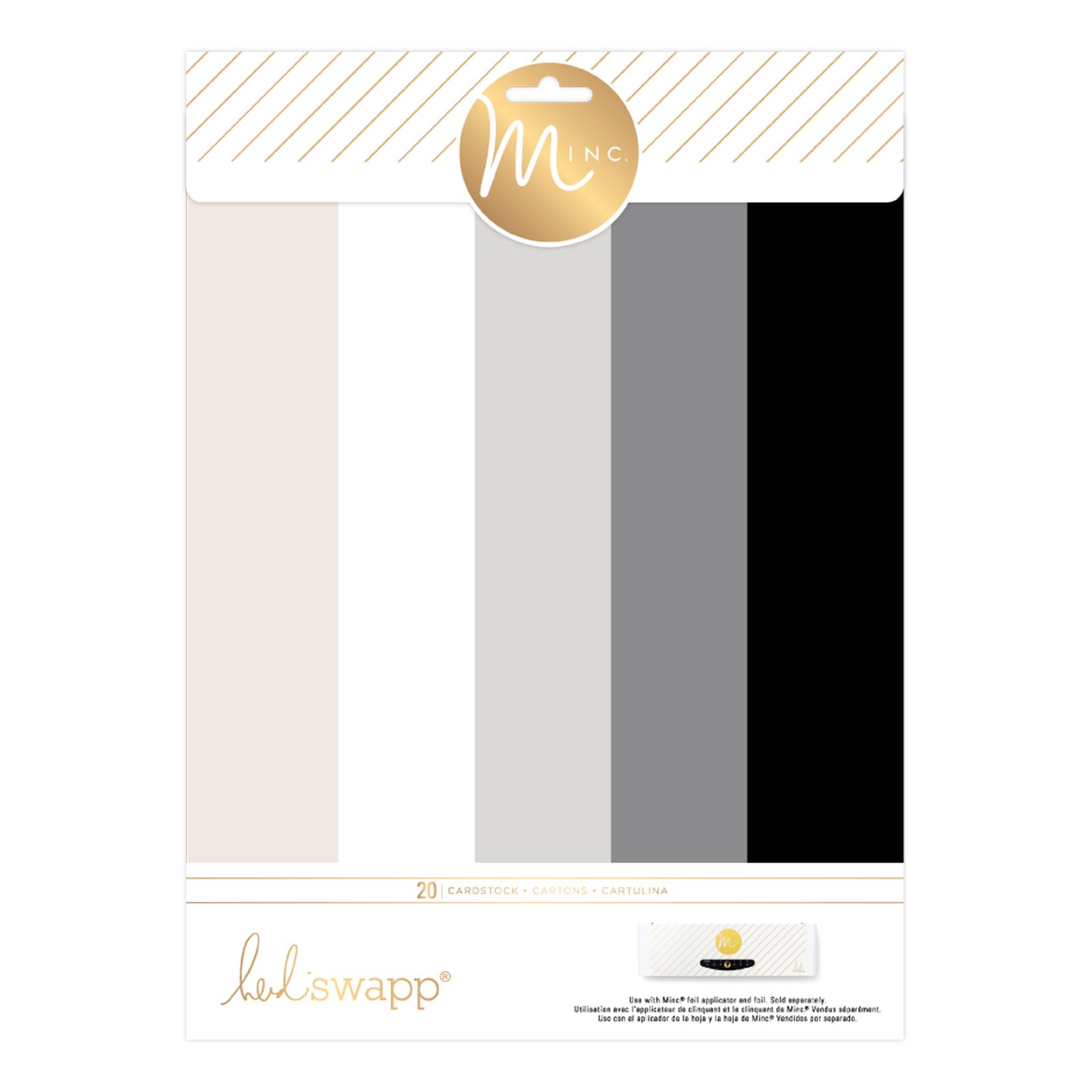 American Crafts 20 sztuk neutralnych papierów