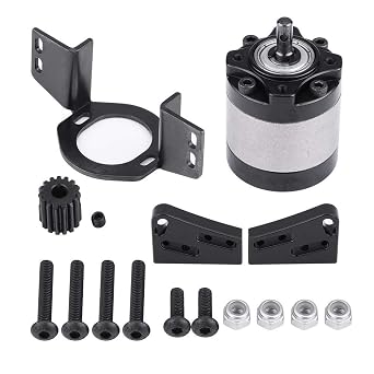 RC Crawler Case, Durable Motor Mount for 1/10 Scale Off-Road Vehicle, Gear Motor Integration for RC Hobbyists and Rock Crawling Enthusiasts