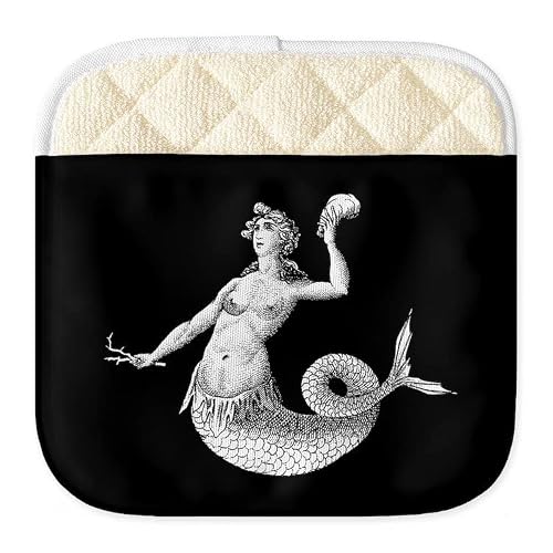Cafepress Vintage Mermaid_12X18 Pot Holder With Unique Design 9"X9" #TOP27