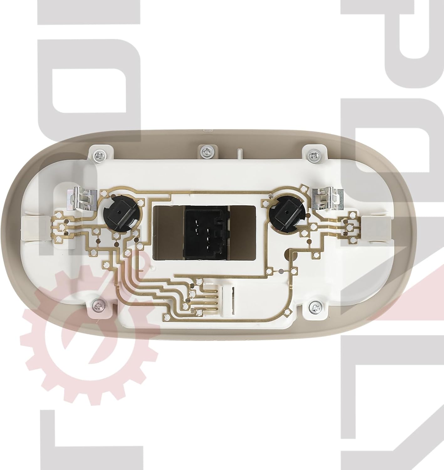 Overhead Console LED Dome Map Light Lamp,Fits Ford F250 F350 450 550 Super Duty Replaces 8C3Z-25519A70-AA 8C3Z25519A70AA Interior Cab Lights with Sunroof Switch (Tan)