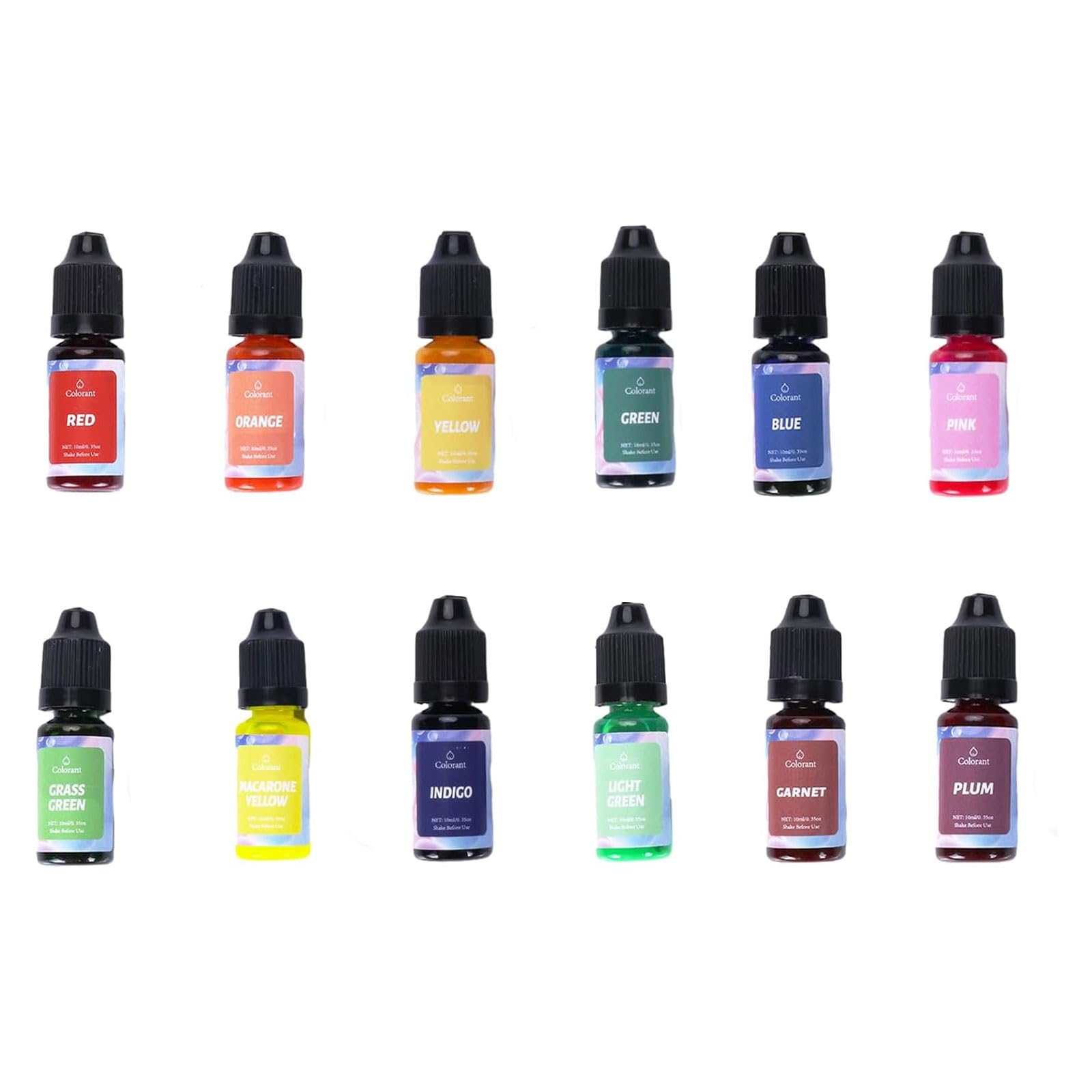 Candle Dye, 12 Colours Candle Dye for Soy Wax, Candle Colour Dyes for Candle Making, Highly Concentrated Oil-Based Liquid Dyes for Wax Melts