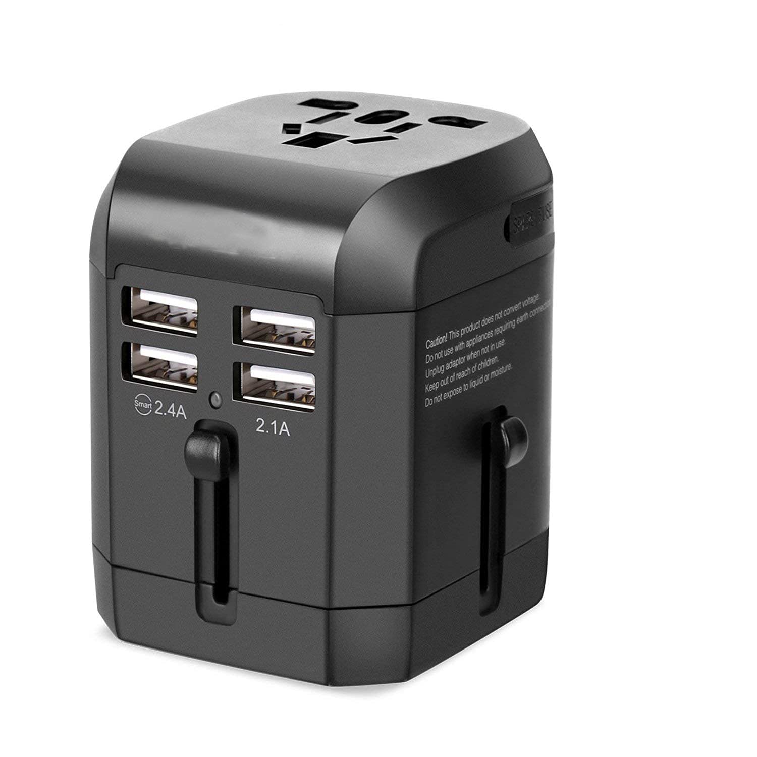 Adattatore di alimentazione universale in tutto il Universale USB Caricabatterie a muro adattatore di alimentazione di viaggio CORRENTE ALTERNATA Porta di ricarica Smart Plug Cell Phone Quad 3.5A Spin