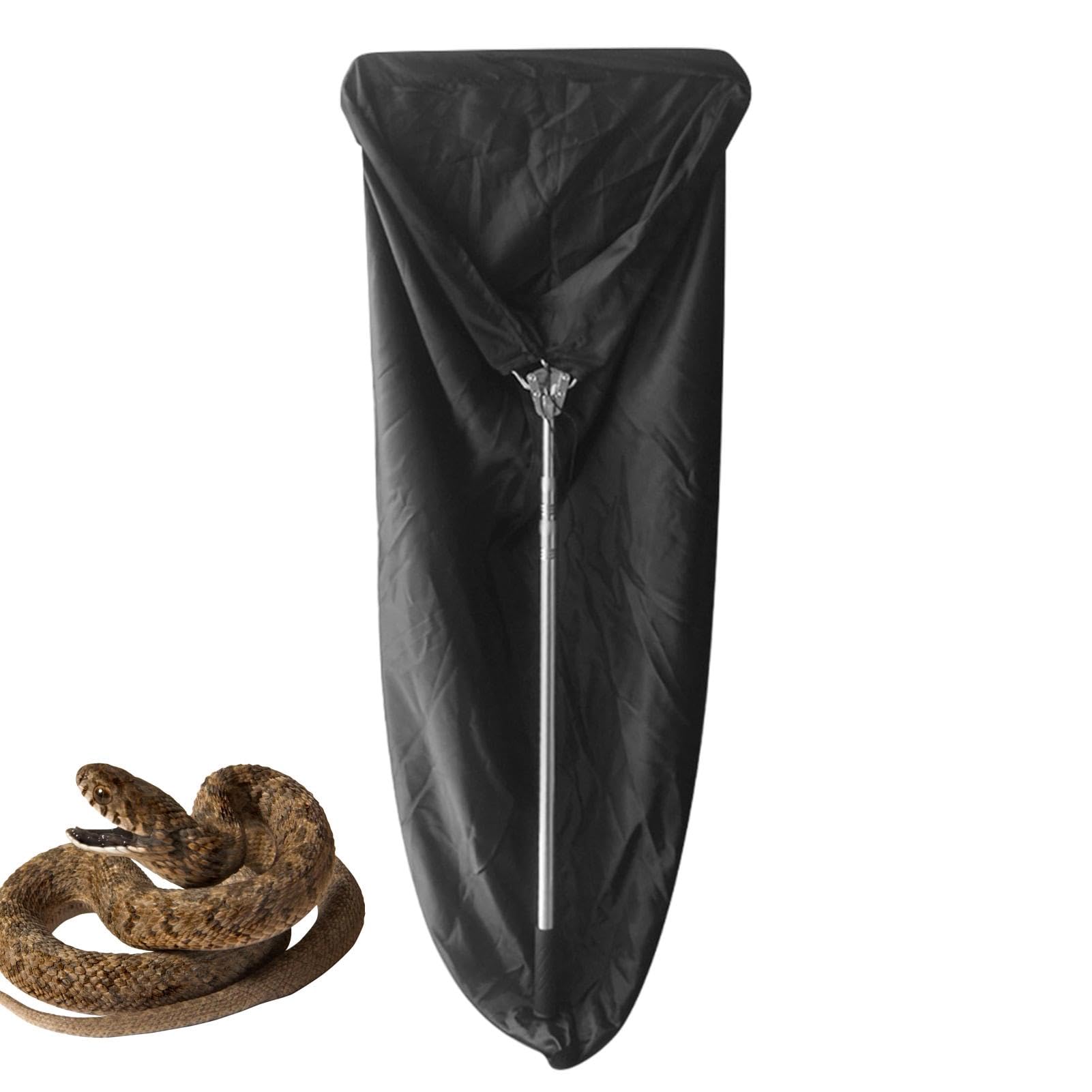Snake Catcher - Teleskopische Tasche für Schlangenfang, Netz zum Fangen von Schlangen, verstellbare Länge für Reptilien mit Teleskopstange, mobiler Schlangenfang