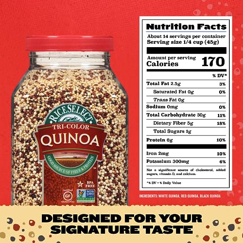 image for RiceSelect Tri-Color Quinoa, Premium Gluten-Free Seed, Star-K Kosher, 