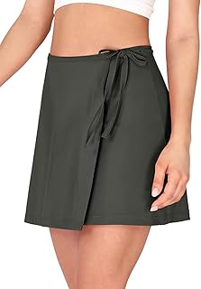 Sponsored Ad - ODODOS Wrap Skorts for Women Built-in Shorts High Waist Tennis Skirts with Pockets for Casual Athletic Golf